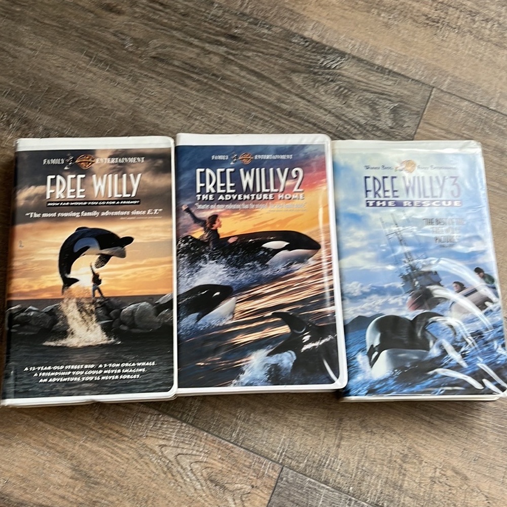 Free Willy Collection of 3 of the 90’s Greatest Movies VHS * Vintage * …